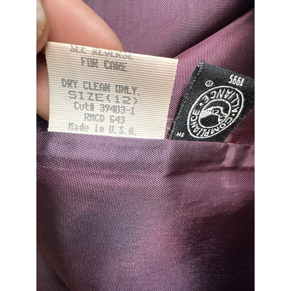 Vintage Laundry by Shelli Segal Women's Pleated Lined Navy Mini Skirt Size 12 - Picture 6 of 12